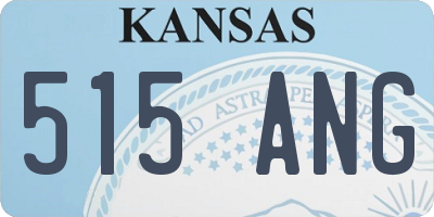KS license plate 515ANG