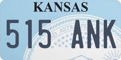 KS license plate 515ANK