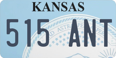 KS license plate 515ANT