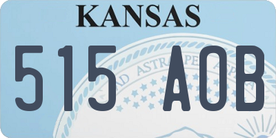 KS license plate 515AOB