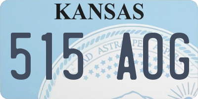 KS license plate 515AOG