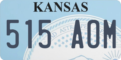 KS license plate 515AOM