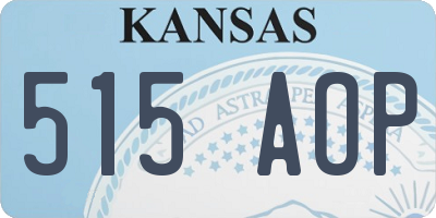 KS license plate 515AOP