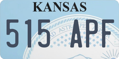KS license plate 515APF