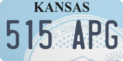 KS license plate 515APG
