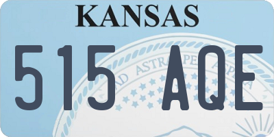 KS license plate 515AQE