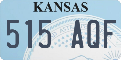 KS license plate 515AQF