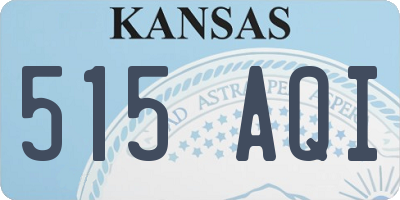KS license plate 515AQI
