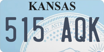 KS license plate 515AQK