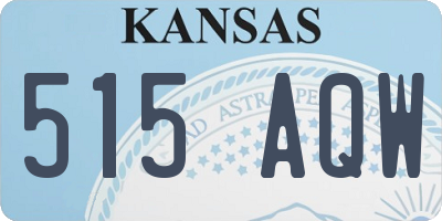 KS license plate 515AQW