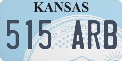 KS license plate 515ARB