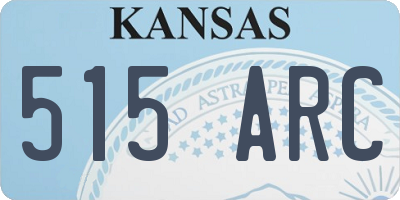 KS license plate 515ARC