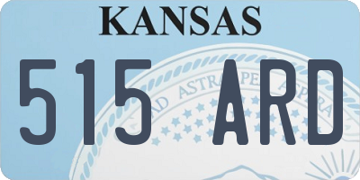 KS license plate 515ARD