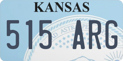KS license plate 515ARG