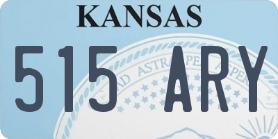 KS license plate 515ARY