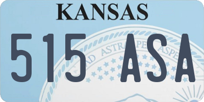 KS license plate 515ASA