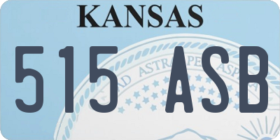 KS license plate 515ASB