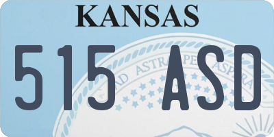 KS license plate 515ASD