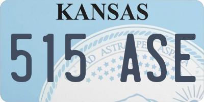 KS license plate 515ASE