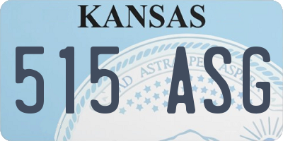 KS license plate 515ASG