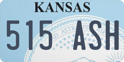 KS license plate 515ASH