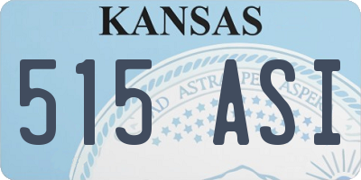 KS license plate 515ASI
