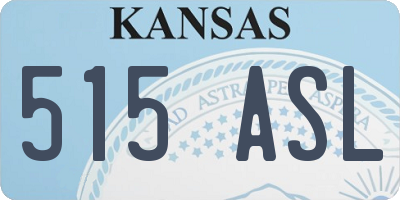 KS license plate 515ASL