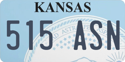 KS license plate 515ASN