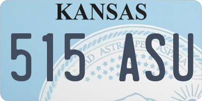 KS license plate 515ASU