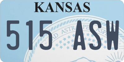 KS license plate 515ASW
