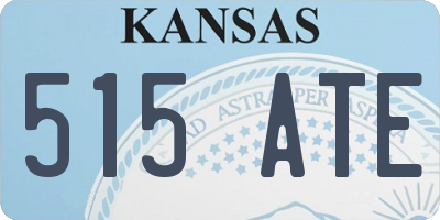 KS license plate 515ATE