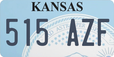 KS license plate 515AZF
