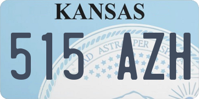 KS license plate 515AZH