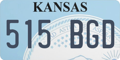 KS license plate 515BGD