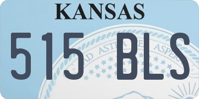 KS license plate 515BLS