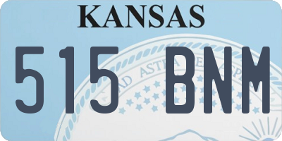 KS license plate 515BNM