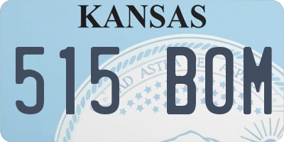 KS license plate 515BOM