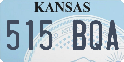 KS license plate 515BQA
