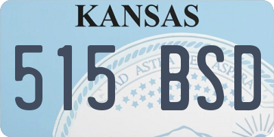 KS license plate 515BSD