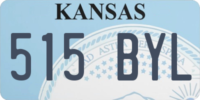 KS license plate 515BYL