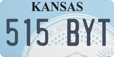 KS license plate 515BYT