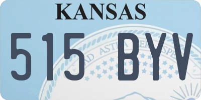 KS license plate 515BYV