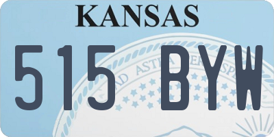KS license plate 515BYW