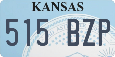 KS license plate 515BZP