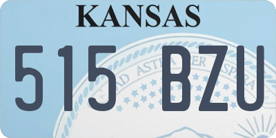 KS license plate 515BZU