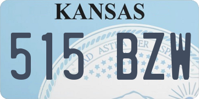 KS license plate 515BZW