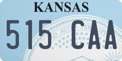 KS license plate 515CAA