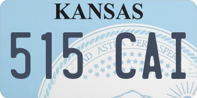 KS license plate 515CAI