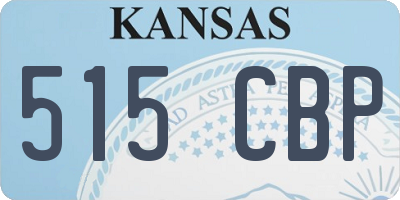 KS license plate 515CBP