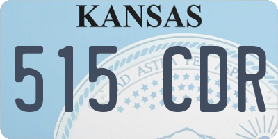 KS license plate 515CDR